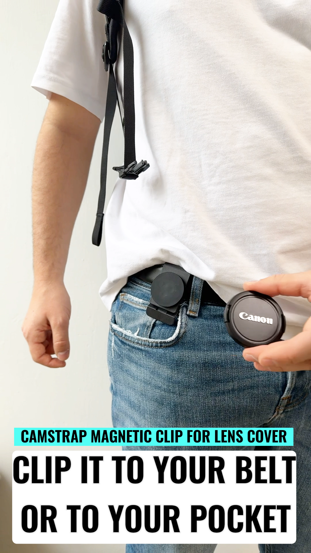 Pack de 8 aimants de rechange Camstrap : quatre ronds et quatre carrés, compatibles avec le Magclip.
