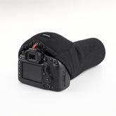 Camstrap Omni Shield on camera, rear with screen access