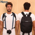 Camstrap Nomad 20L hands-free photography backpack worn on one shoulder with a DSLR clipped to the strap.