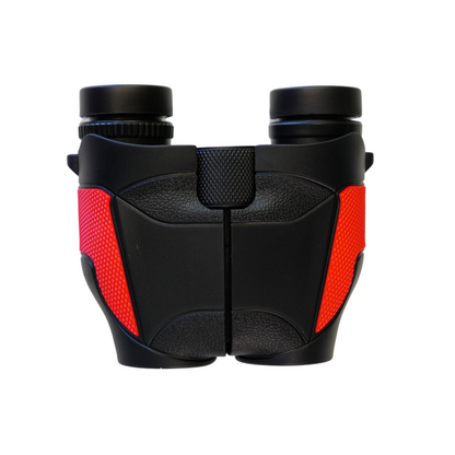 Red Hands-Free Binoculars - High Quality Ultra-Lightweight and Compact Binoculars for Adults and Children with Camstrap Hands-Free Strap 