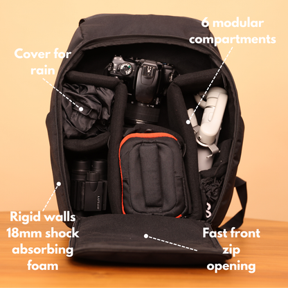 Camstrap Nomad – Sac à dos photo mains libres pour appareils photo, jumelles et drone