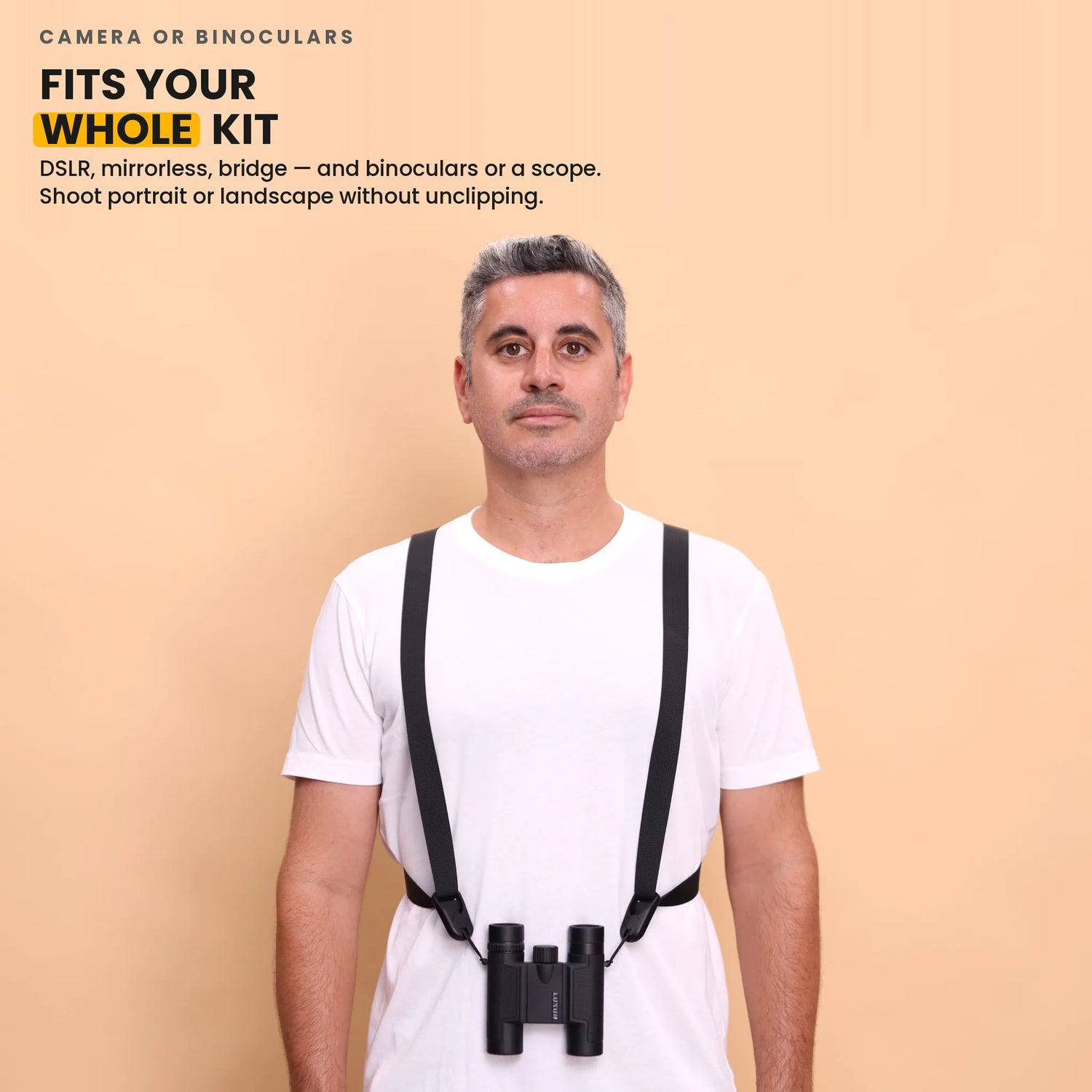 Camstrap Trek — fits your whole kit, camera or binoculars