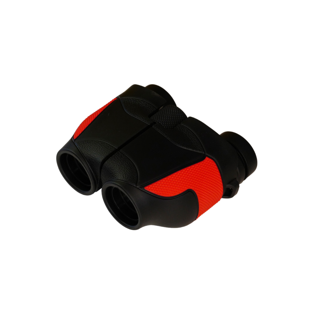 Lornetka głośnomówiąca czerwona — wysokiej jakości, ultralekka i kompaktowa dla dorosłych i dzieci z paskiem do noszenia rąk 