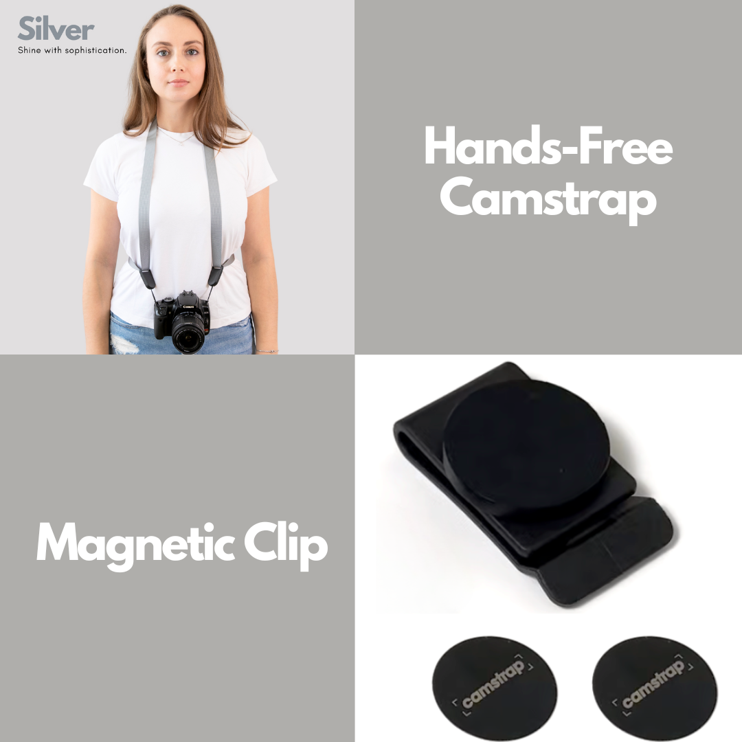 Correa de cámara con manos libres + clip magnético para la cubierta de la lente - Camstrap