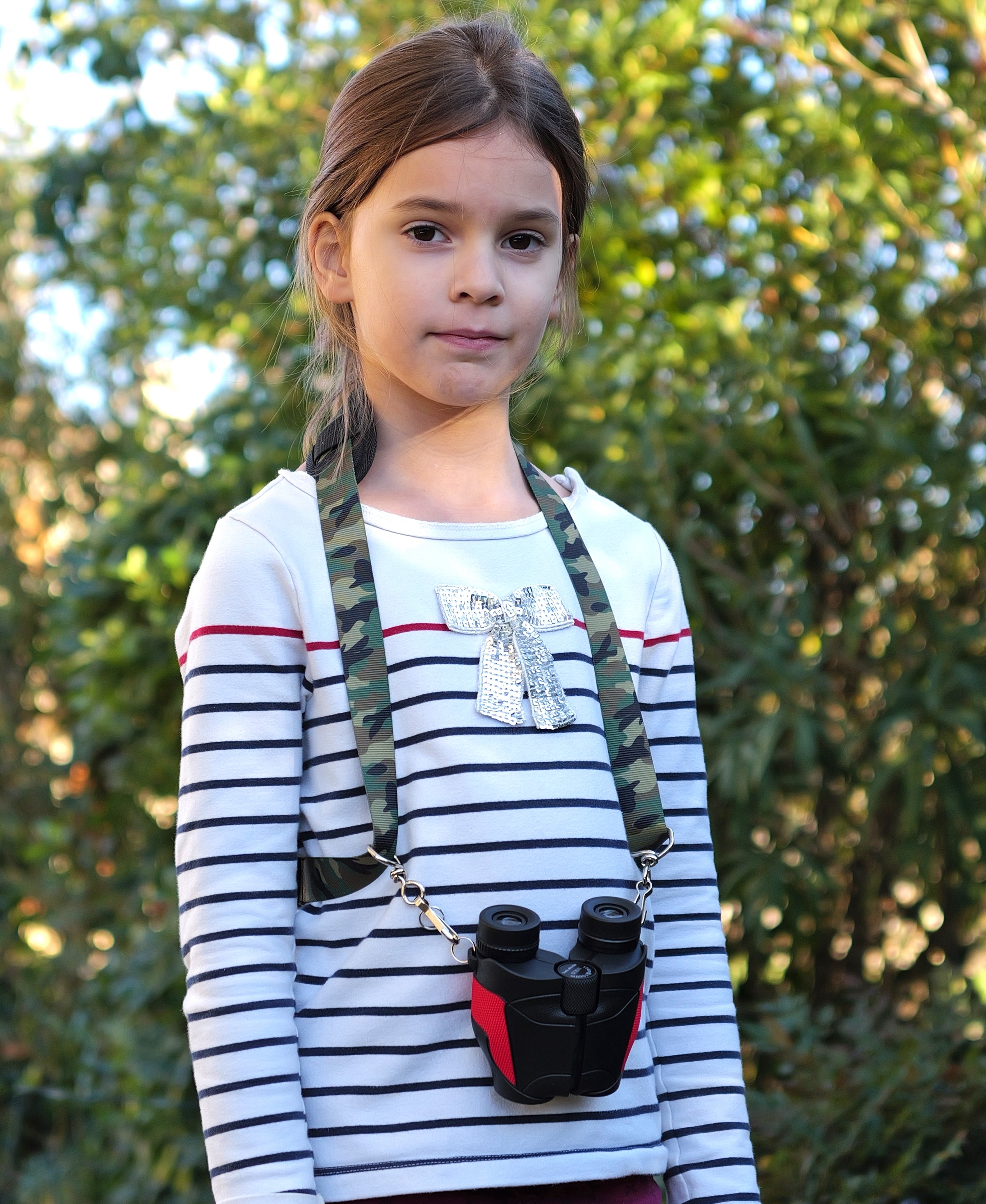 Blå handsfree-kikare - högkvalitativ ultralätt och kompakt för vuxna och barn med handsfree-kameraband 