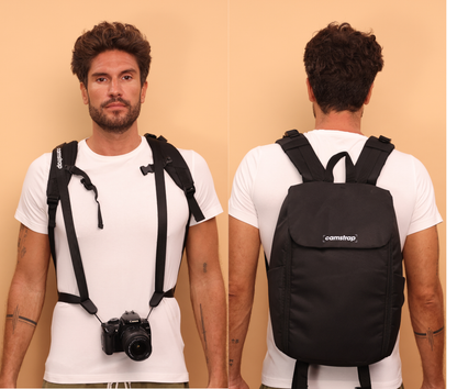 Camstrap Nomad – カメラ、双眼鏡、ドローン用ハンズフリーフォトグラフィーバックパック + Camstrap Voyager