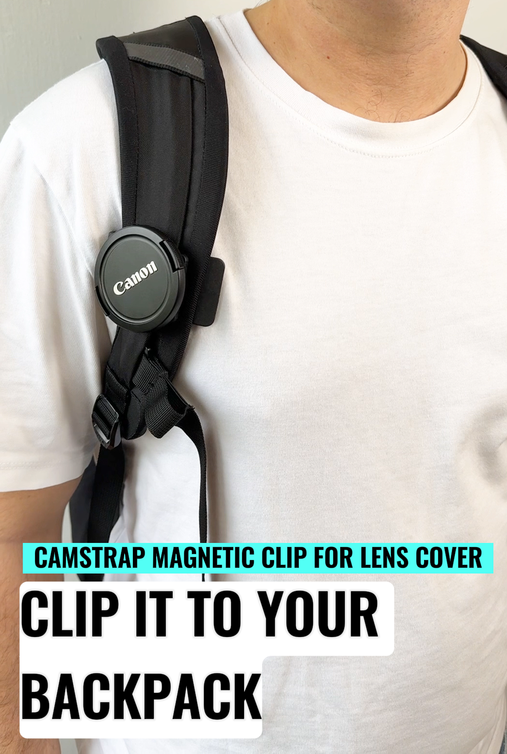 Camstrap magnetische clip voor lensomslag
