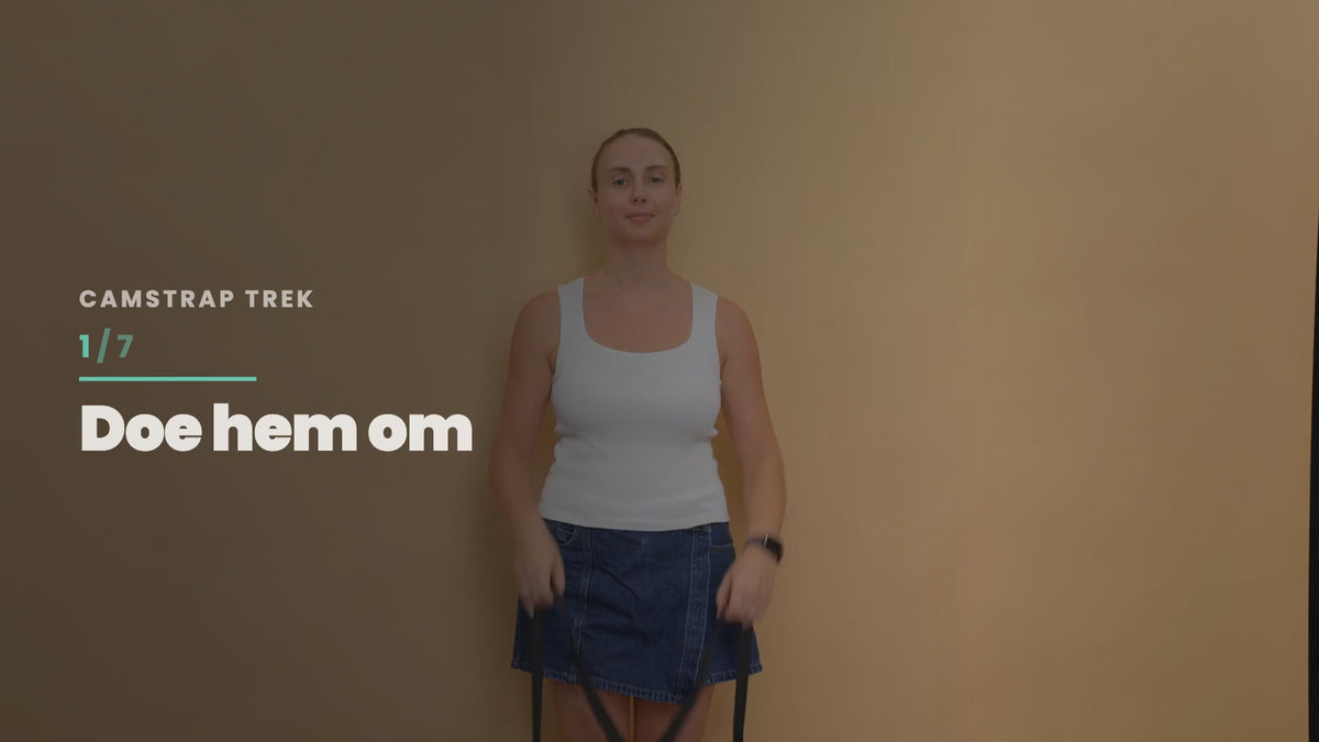 Video laden: Camstrap Trek user guide: put it on and fit it to you