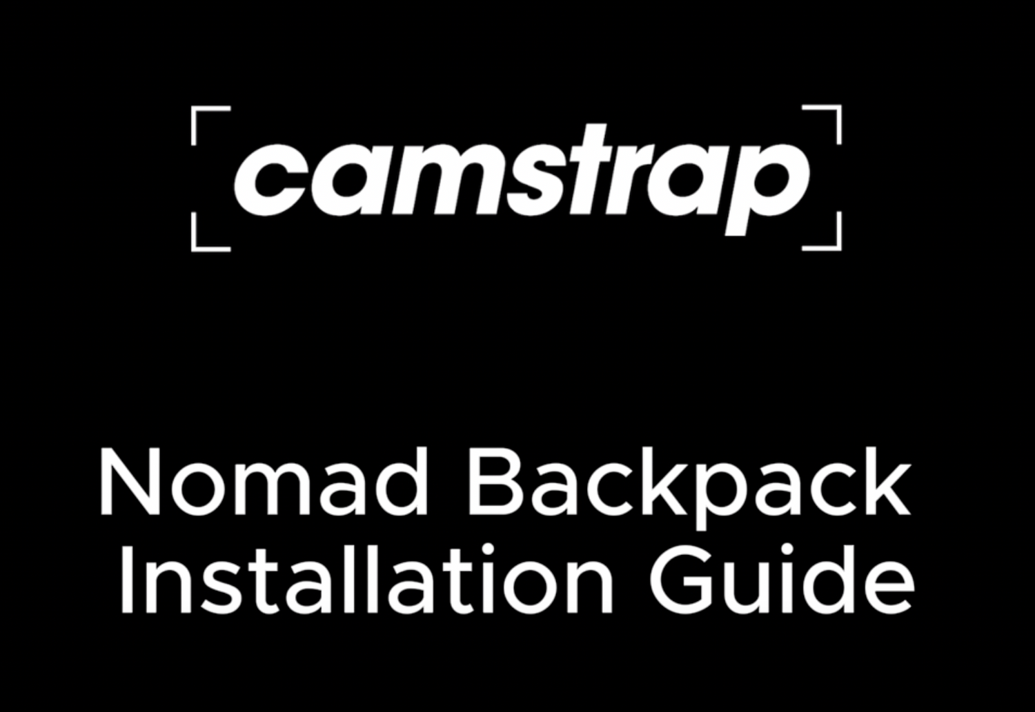 Camstrap Nomad - Hands Free Photography Backpack