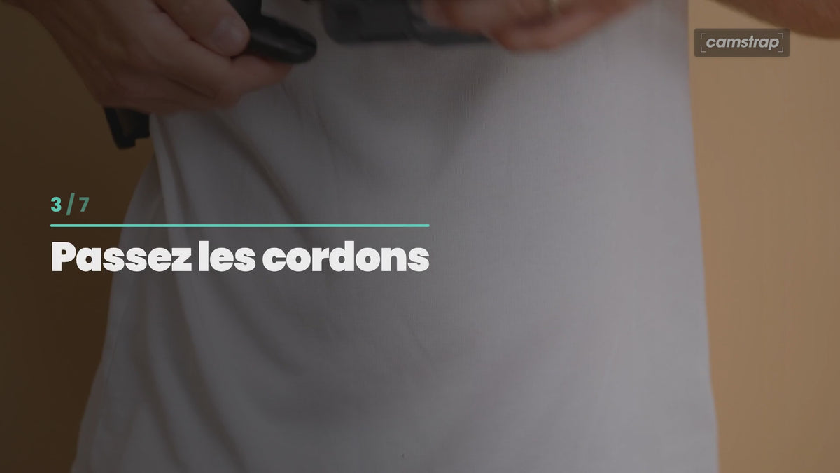 Charger la vidéo: Camstrap Trek user guide: thread the cords